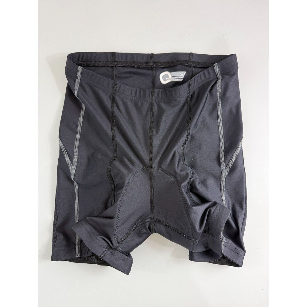 Quest Womens Cycling Shorts Large Black Padded Bike Bicycle Compression Liner